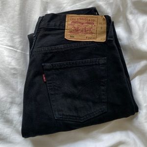 Vintage Black Straight Leg Levi’s 501 Jeans
